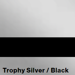 *Flexibrass 0,5mm Trophy Silver/Black 610 X 1238 mm