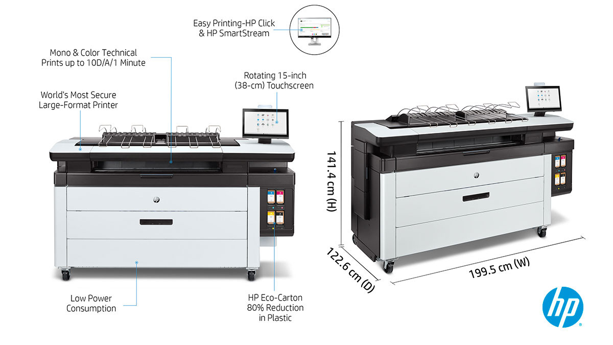 HP PageWide XL 4200 tulostin CAD-GIS-POS -aineistoille