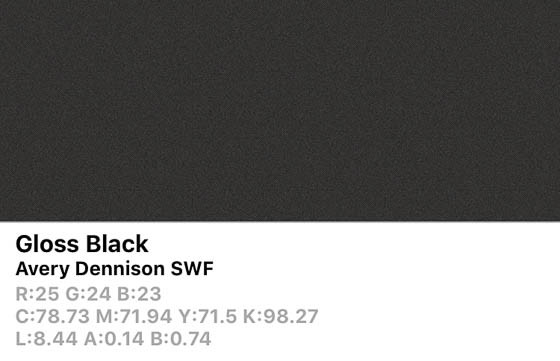 SWF Gloss Black 152cm (25m/rll) CB1420001