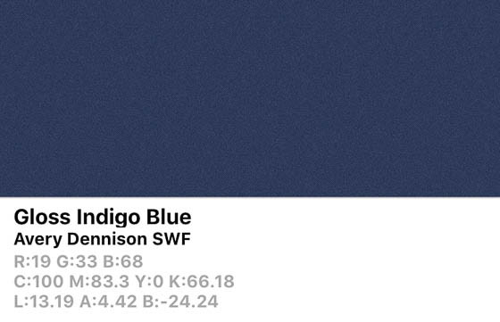 SWF Gloss Indigo Blue 152cm (25m/rll) CB1680001