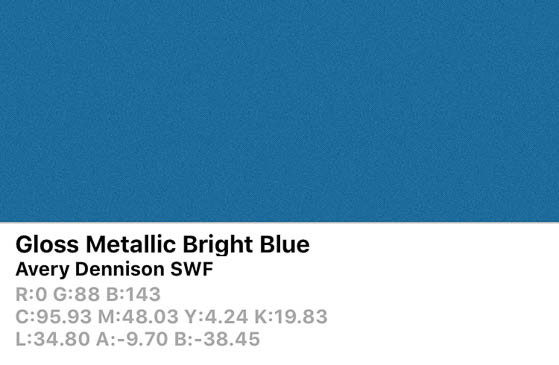 *SWF Gloss Metallic Bright Blue 152cm (25m/rll) CB1620001