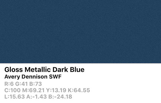 SWF Gloss Metallic Dark Blue 152cm (25m/rll) CB1660001