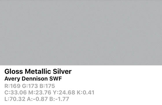 SWF Gloss Metallic Silver 152cm (25m/rll) CB1570001