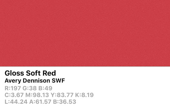 SWF Gloss Soft Red 152cm (25m/rll) AV2130001, BP1120001