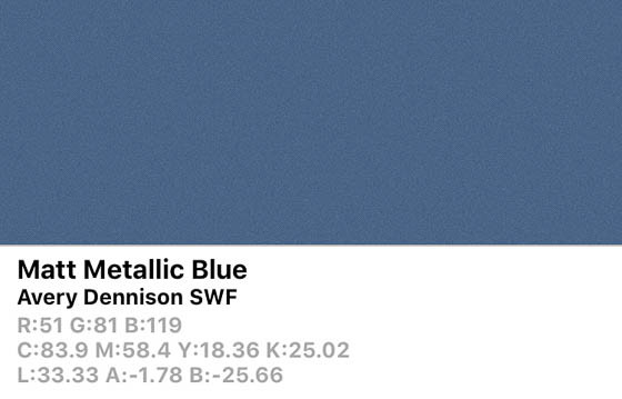 SWF Matte Metallic Blue 152cm (25m/rll) LB5280001