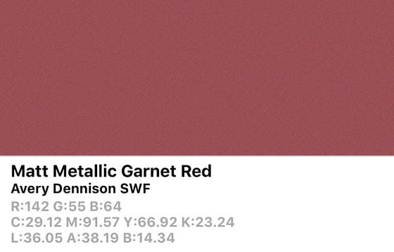 *SWF Matte Metallic Garnet Red 152cm (25m/rll) AS9020001