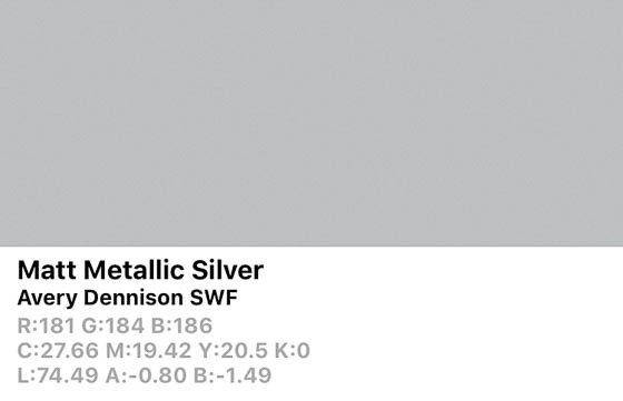 *SWF Matte Metallic Silver 152cm (25m/rll) AP2270001