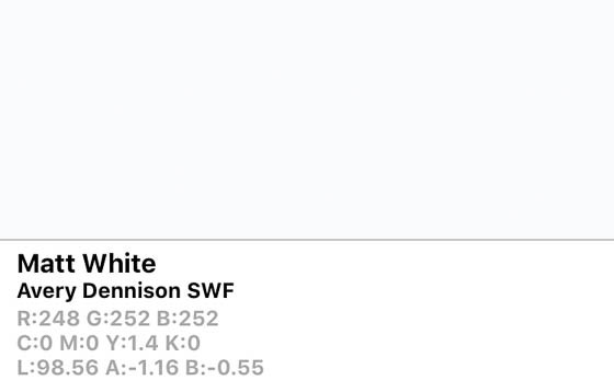 *SWF Matte White 152cm (25m/rll) AV2090008