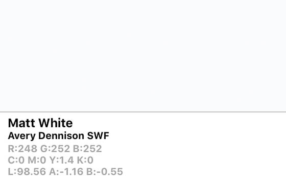 *SWF Matte White 152cm (25m/rll) AV2090008
