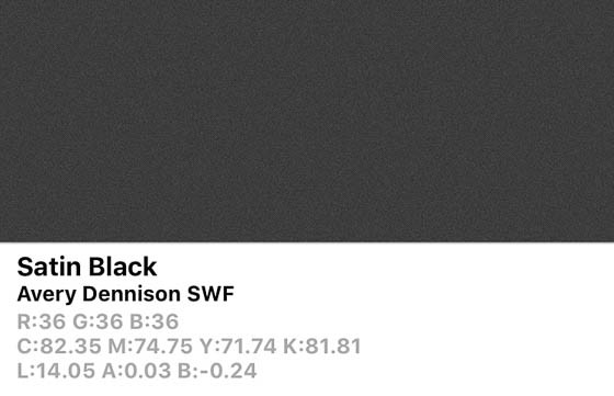 SWF Satin Black 152cm (25m/rll) AW1680001
