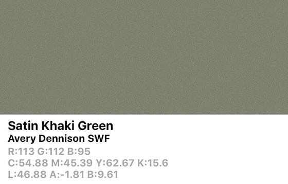 *SWF Satin Khaki Green 152cm (25m/rll) AW6720001