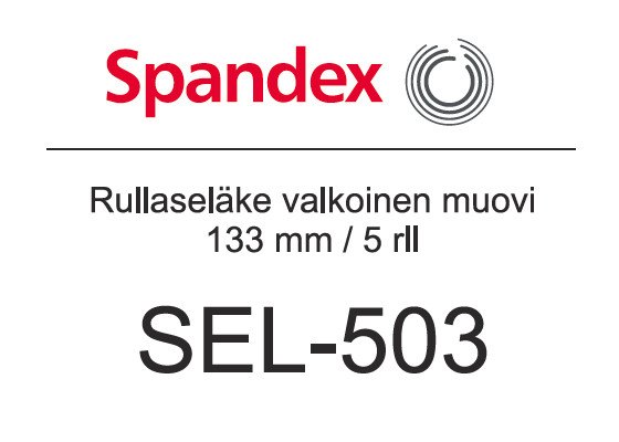SEL-503 Rullaseläke valkoinen muovi 133mm 