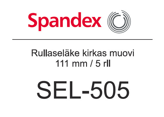 Rullaseläke kirkas muovi 111mm 5rll