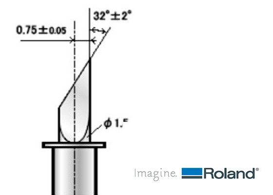 ROLAND leikkurin ja tulostimen terä ZEC-U3075 32 ast. 0,75mm offset 