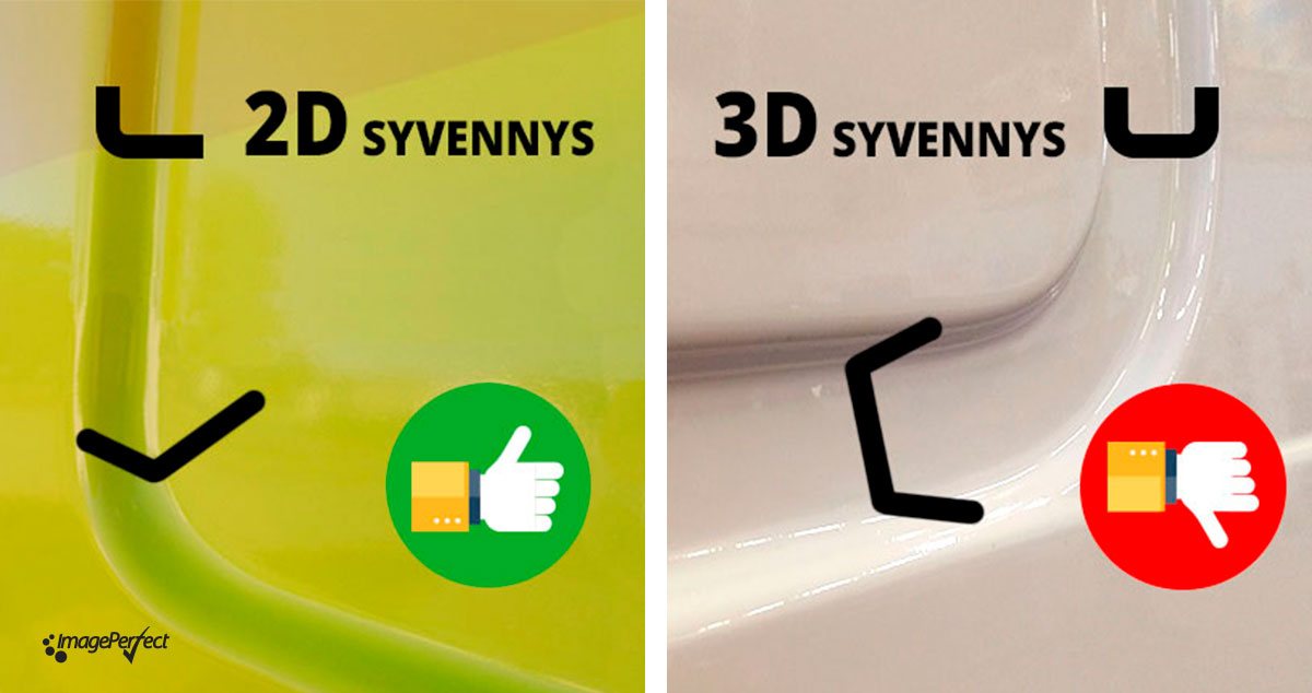 2D vs. 3D syvennykset ajoneuvoissa
