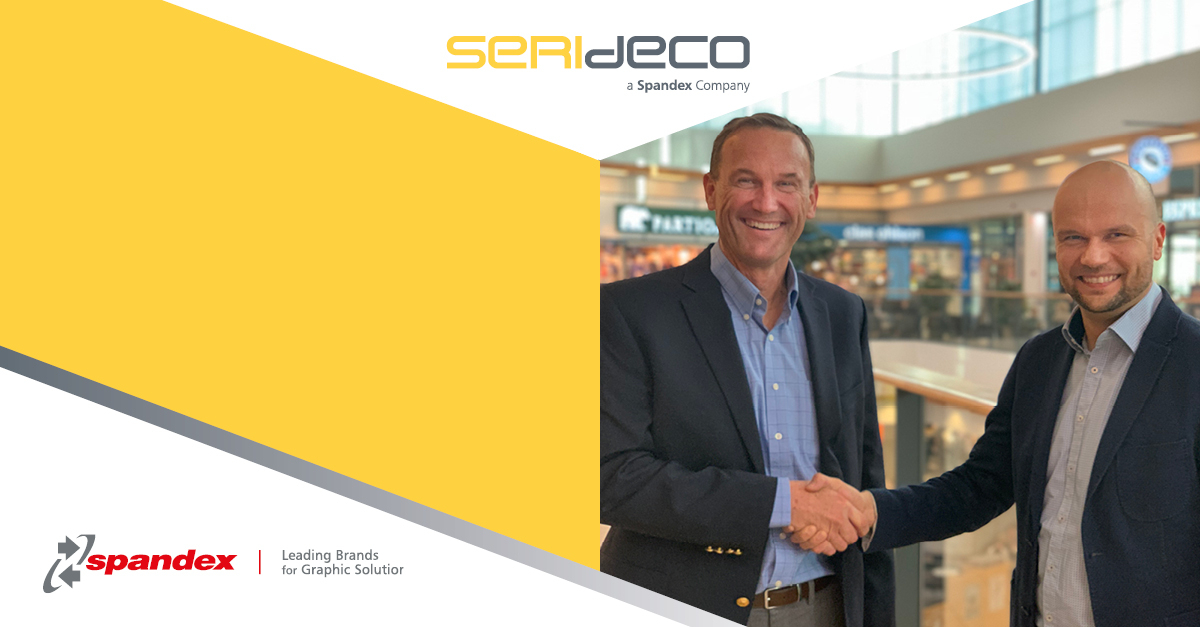 Rod Larson CEO of Spandex and Jussi Heinämäki CEO of Seri-Deco